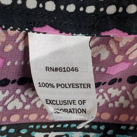 Vanity Women’s Boho Kimono Cardigan Size L Multicolor Print Open Front Sheer - Picture 7 of 8